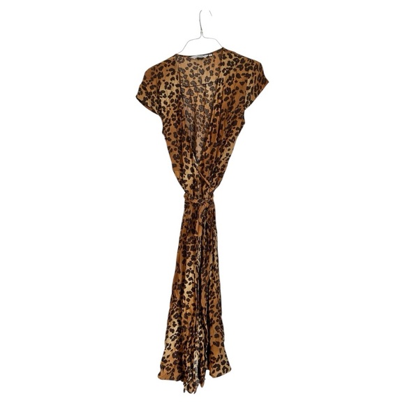 & Other Stories Leopard Midi Wrap Dress - Picture 3 of 9